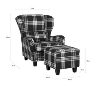 Home Affaire Ohrensessel mit Hocker