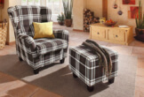 Home Affaire Ohrensessel mit Hocker