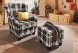 Home Affaire Ohrensessel mit Hocker